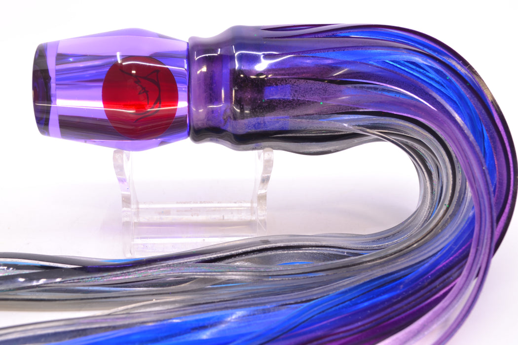 Bonze Lures Purple Mirrored Red Eyes Trojan 10" 5oz Skirted Purple Skipjack
