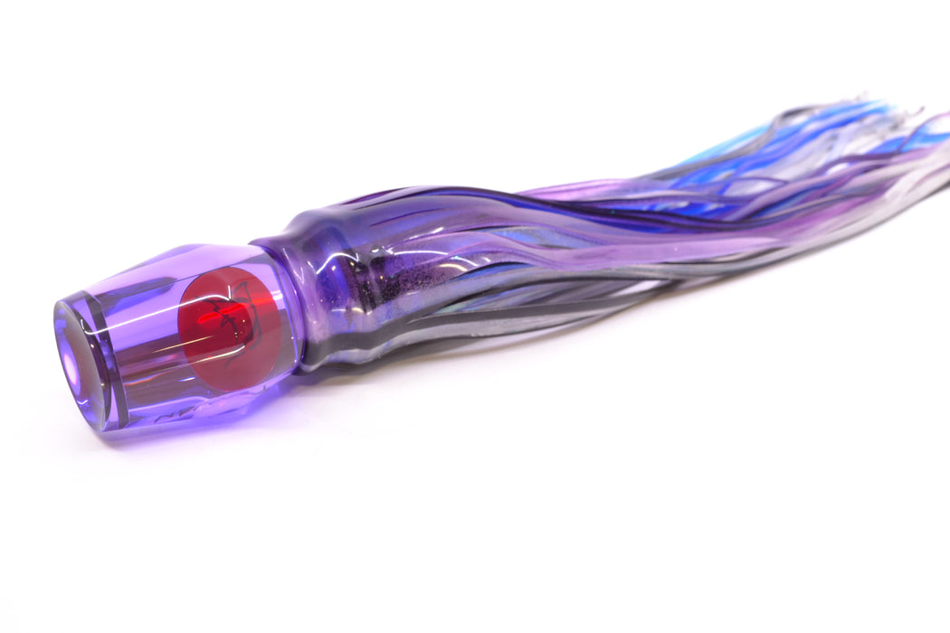 Bonze Lures Purple Mirrored Red Eyes Trojan 10" 5oz Skirted Purple Skipjack
