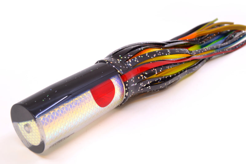 TANTRUM Lures Ice Rainbow Scale Black Back Medium AMN 9" 4.3oz Skirted Black