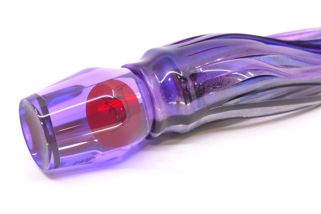Bonze Lures Purple Mirrored Red Eyes Trojan 10" 5oz Skirted Purple Skipjack