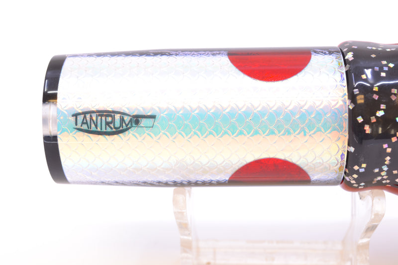TANTRUM Lures Ice Rainbow Scale Black Back Medium AMN 9" 4.3oz Skirted Black