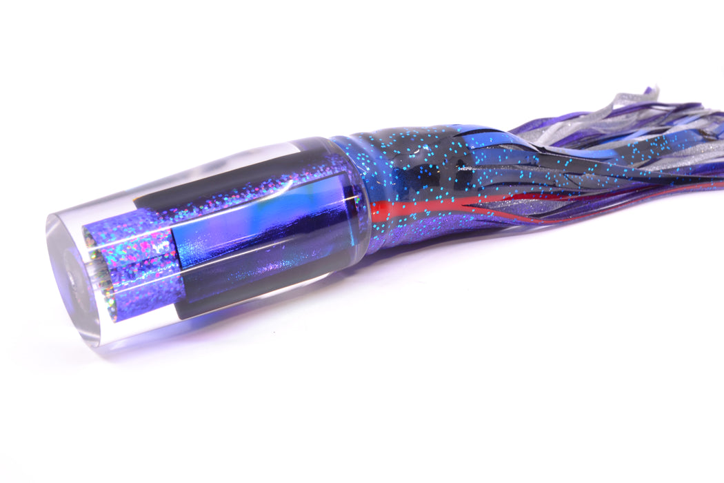 Aloha Lures Purple Rainbow Blue-Purple Dichro Sundowner 14" 11.5oz Skirted Black-Blue-Purple