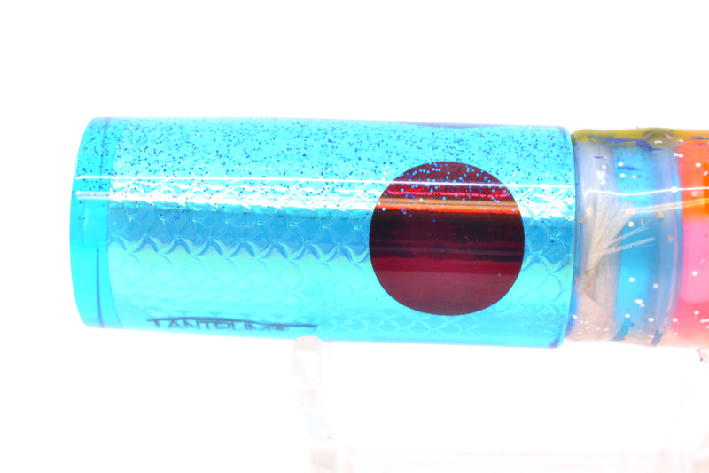 TANTRUM Lures Ice Blue Rainbow Scale Blue Back Small AMN 7" 2.3oz Skirted Blue Frog