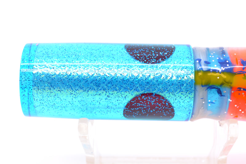 TANTRUM Lures Ice Blue Rainbow Scale Blue Back Small AMN 7" 2.3oz Skirted Blue Frog