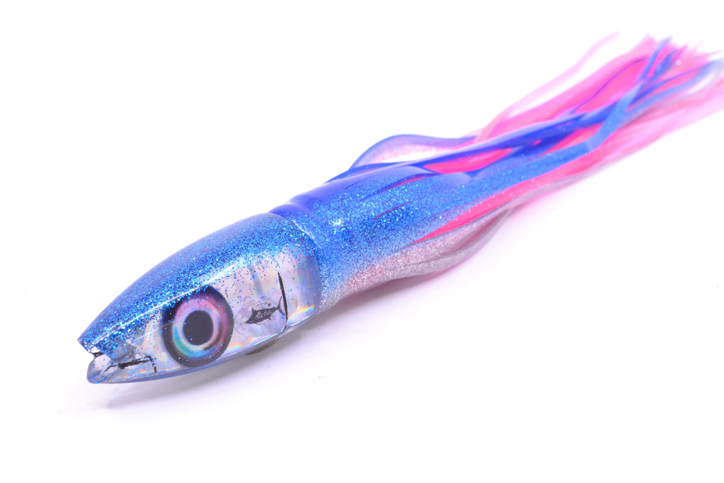 Aloha Lures Silver Rainbow Blue Back Super Ninja 9" 6oz Skirted Blue-Silver/Pink GZE