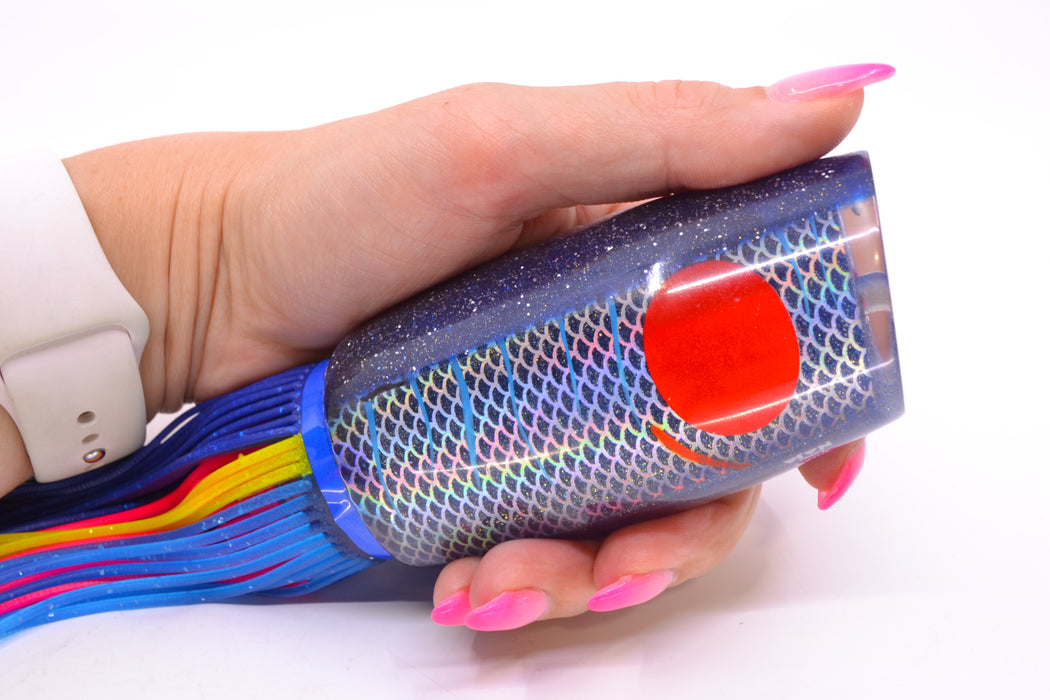 Amaral Lures Blue Pearl Rainbow Scale Ice Blue Stripes Blue Back Naja 16" 14.5oz