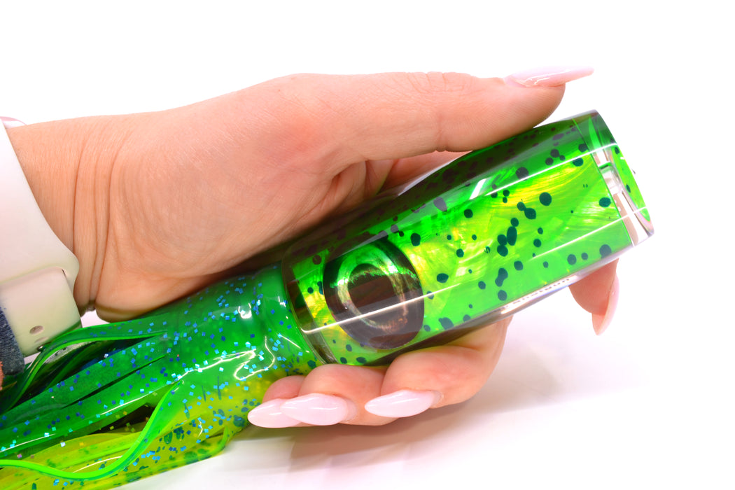 Moyes Lures Mahi MOP Green Back Large Shotgun 12" 7.8oz Skirted Mahi
