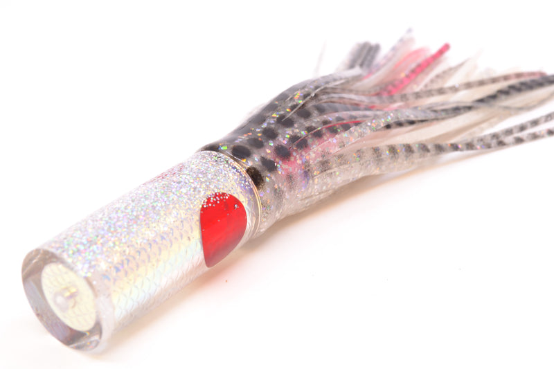 TANTRUM Lures Ice Rainbow Scale Silver Back Small AMN 7" 2.3oz Skirted Milky White