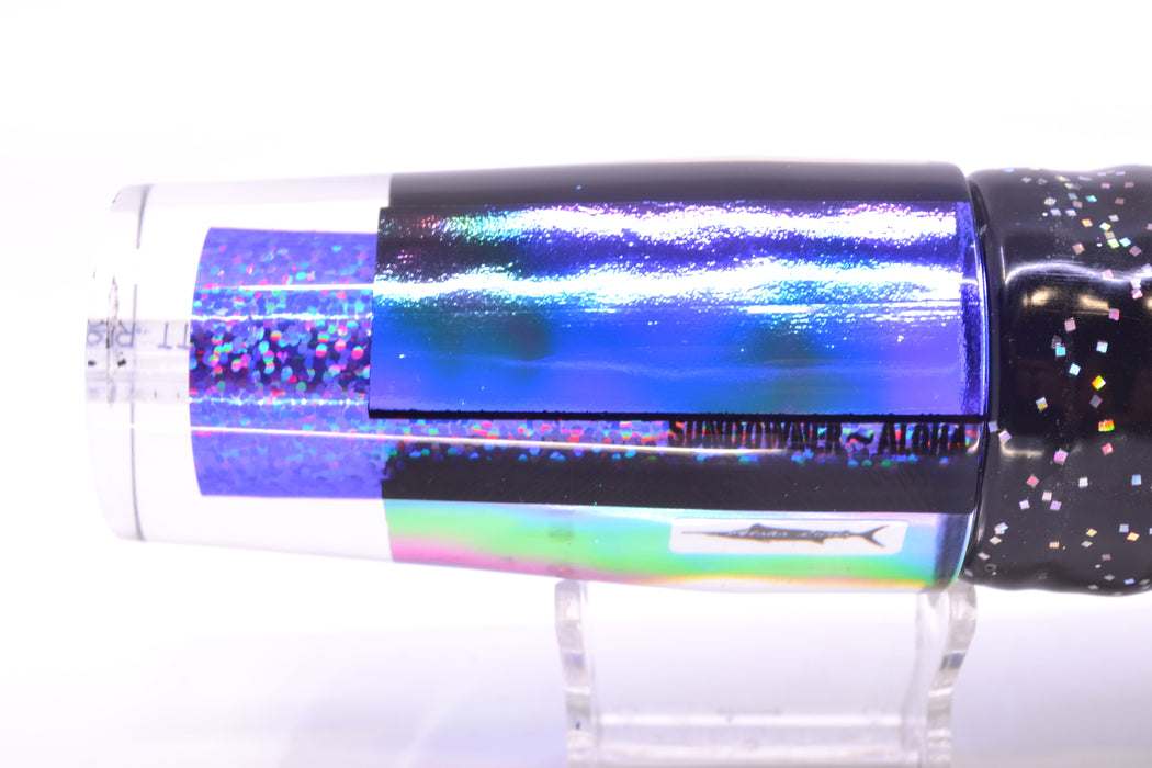 Aloha Lures Purple Rainbow Blue-Purple Dichro Sundowner 14" 11.5oz Skirted Black