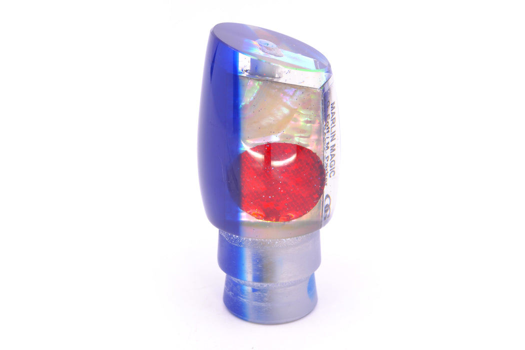 Marlin Magic Lures White Awabi Blue Back Red Eyes Baby Ruckus 10" 4oz