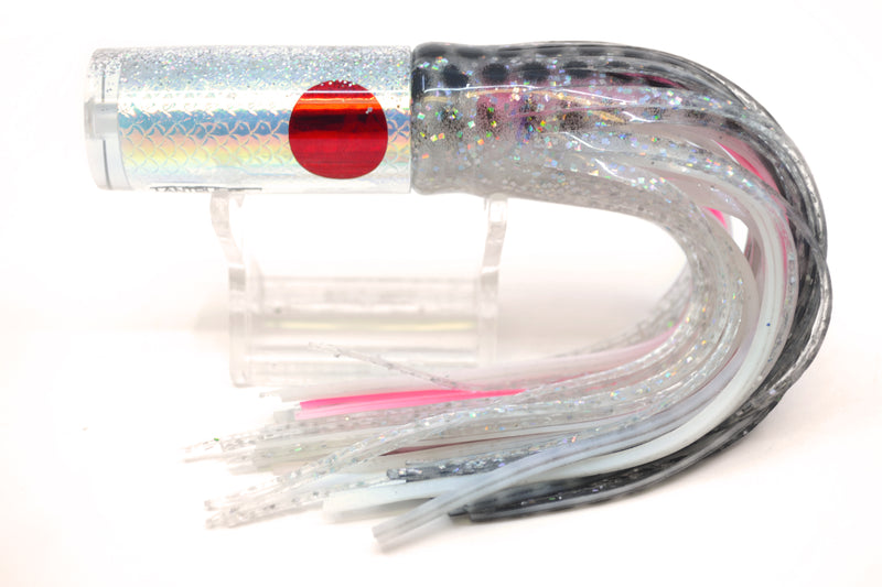 TANTRUM Lures Ice Rainbow Scale Silver Back Small AMN 7" 2.3oz Skirted Milky White
