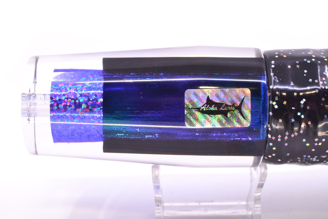 Aloha Lures Purple Rainbow Blue-Purple Dichro Sundowner 14" 11.5oz Skirted Black