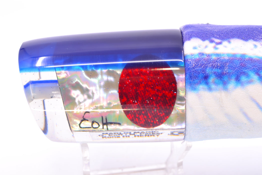 Marlin Magic Lures White Awabi Blue Back Red Eyes Henry 12" 9.8oz ALV Vinyl Ballyhoo