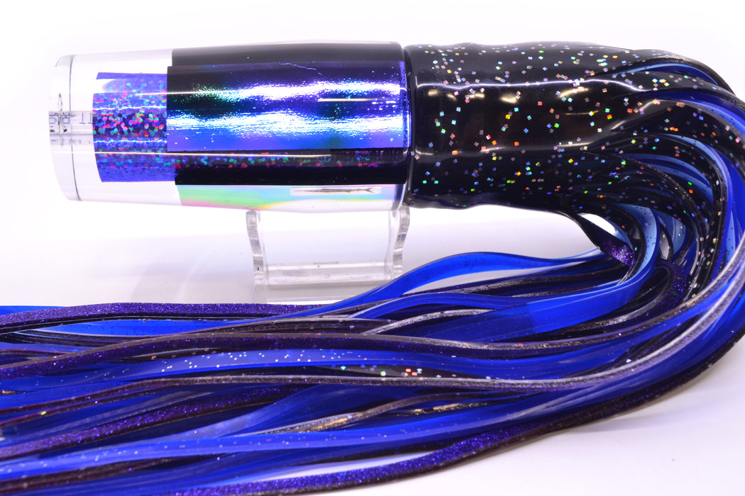 Aloha Lures Purple Rainbow Blue-Purple Dichro Sundowner 14" 11.5oz Skirted Black