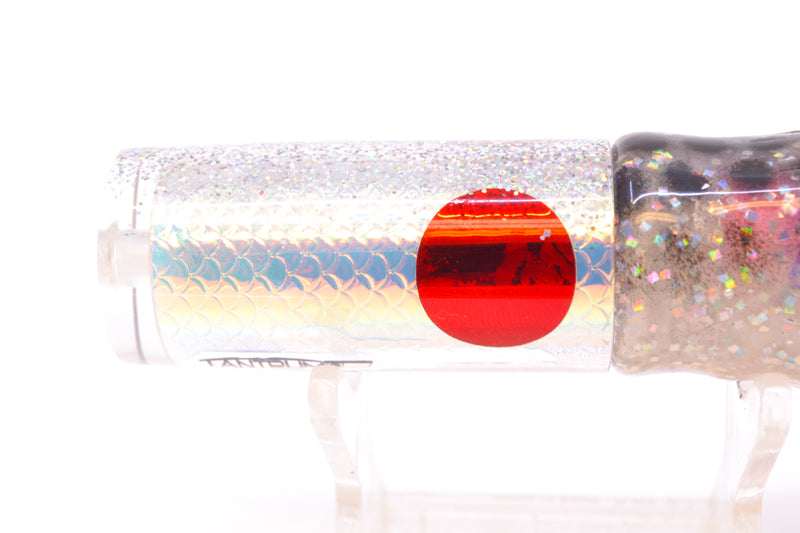 TANTRUM Lures Ice Rainbow Scale Silver Back Small AMN 7" 2.3oz Skirted Milky White