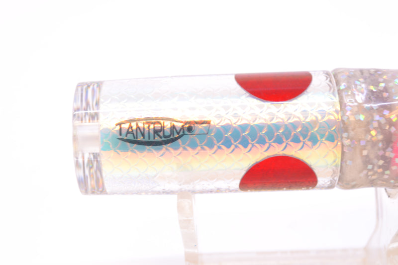 TANTRUM Lures Ice Rainbow Scale Silver Back Small AMN 7" 2.3oz Skirted Milky White