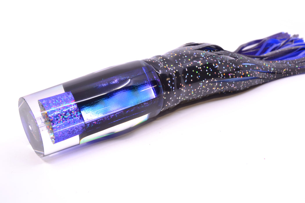 Aloha Lures Purple Rainbow Blue-Purple Dichro Sundowner 14" 11.5oz Skirted Black