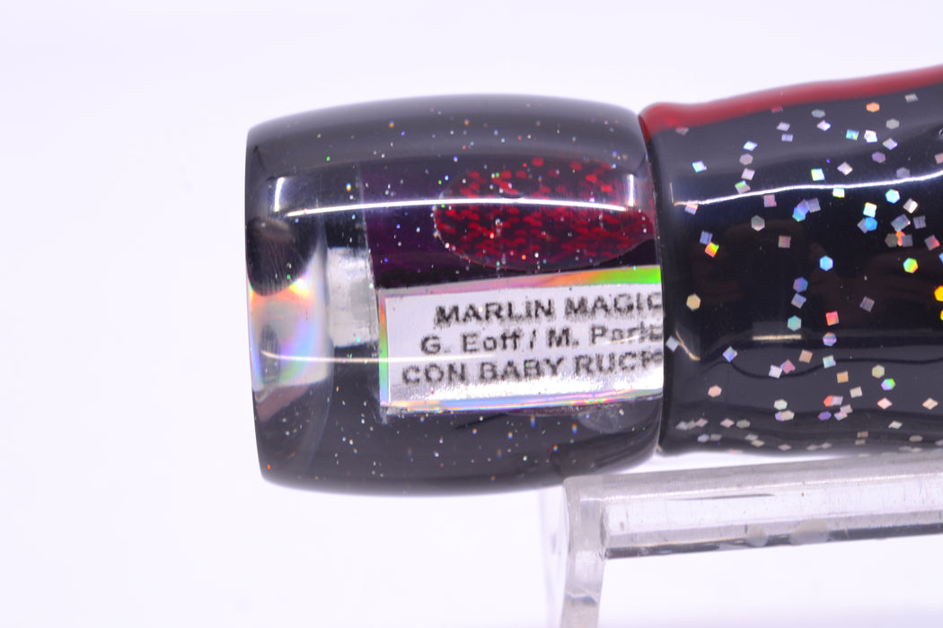 Marlin Magic Purple MOP Black Back Concave Baby Ruckus 9" 5oz Skirted Black/Purple
