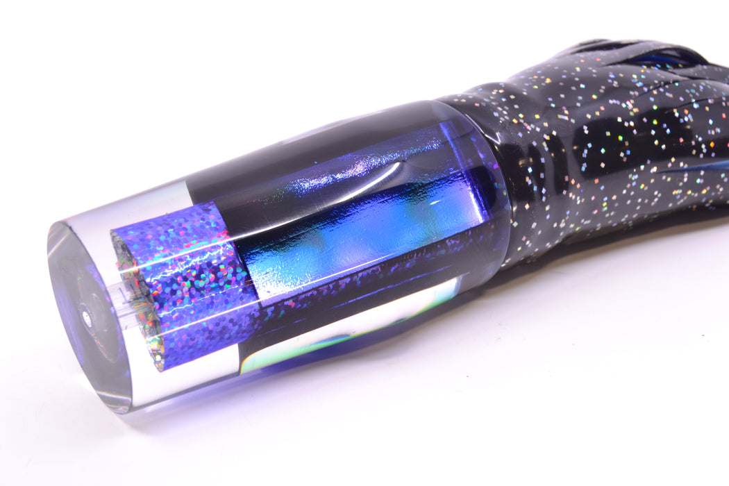 Aloha Lures Purple Rainbow Blue-Purple Dichro Sundowner 14" 11.5oz Skirted Black