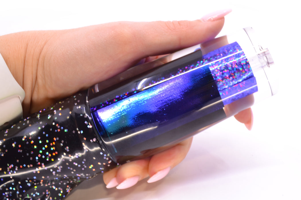 Aloha Lures Purple Rainbow Blue-Purple Dichro Sundowner 14" 11.5oz Skirted Black