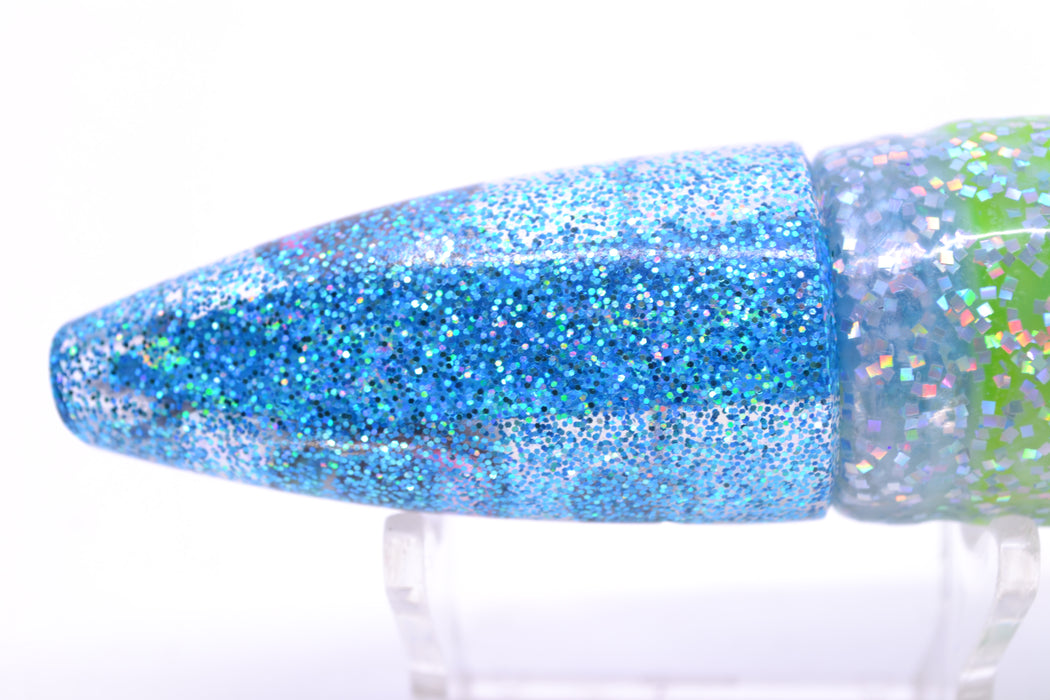 Aloha Lures Silver Rainbow Ice Blue Back Super Ninja 9" 6oz Skirted Ice Blue/Rainbow GZE