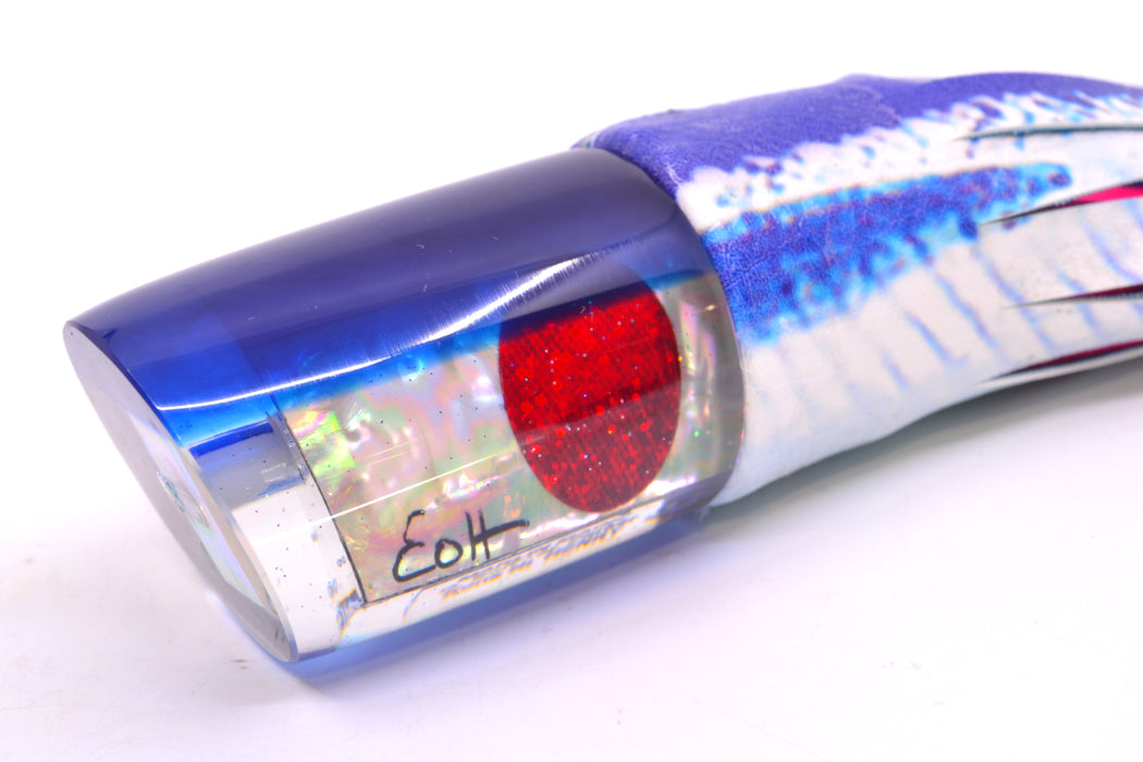 Marlin Magic Lures White Awabi Blue Back Red Eyes Henry 12" 9.8oz ALV Vinyl Ballyhoo