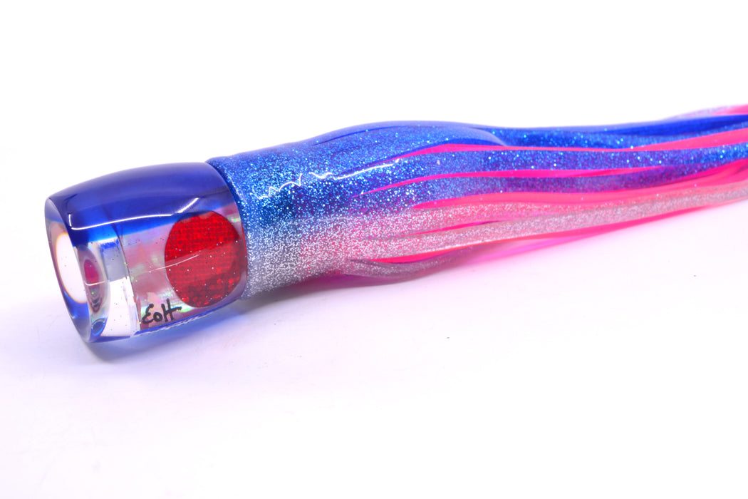 Marlin Magic Pink MOP Blue Back Concave Baby Ruckus 9" 5oz Skirted Blue-Silver/Pink