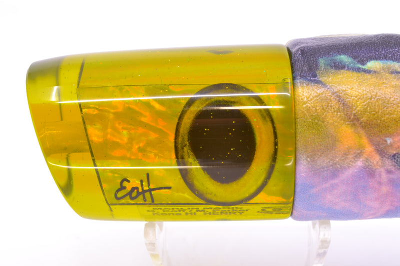 Marlin Magic Lures Green/Gold Awabi Taxi Eyes Henry 12" 9.8oz ALV Vinyl Yellowfin