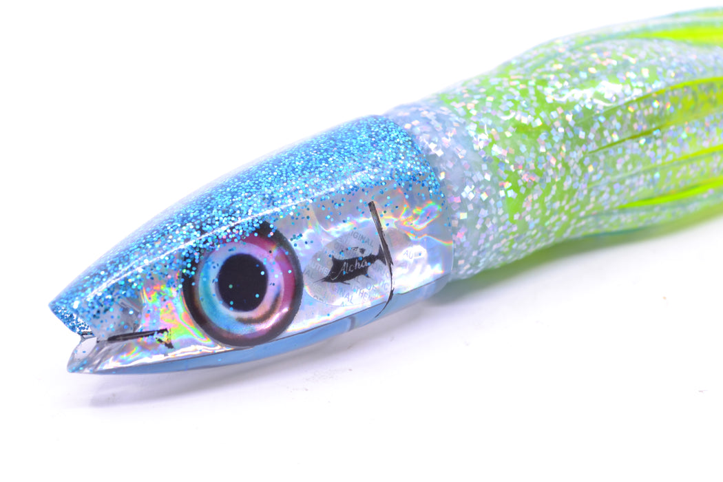 Aloha Lures Silver Rainbow Ice Blue Back Super Ninja 9" 6oz Skirted Ice Blue/Rainbow GZE