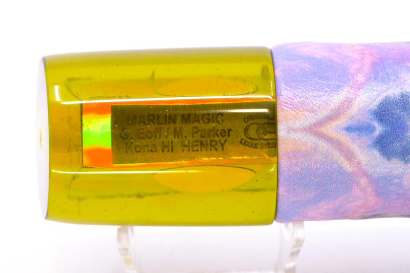 Marlin Magic Lures Green/Gold Awabi Taxi Eyes Henry 12" 9.8oz ALV Vinyl Yellowfin