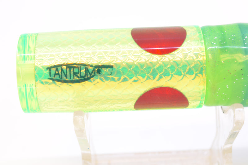 TANTRUM Lures Green Rainbow Scale Ice Blue Back Small AMN 7" 2.3oz Skirted