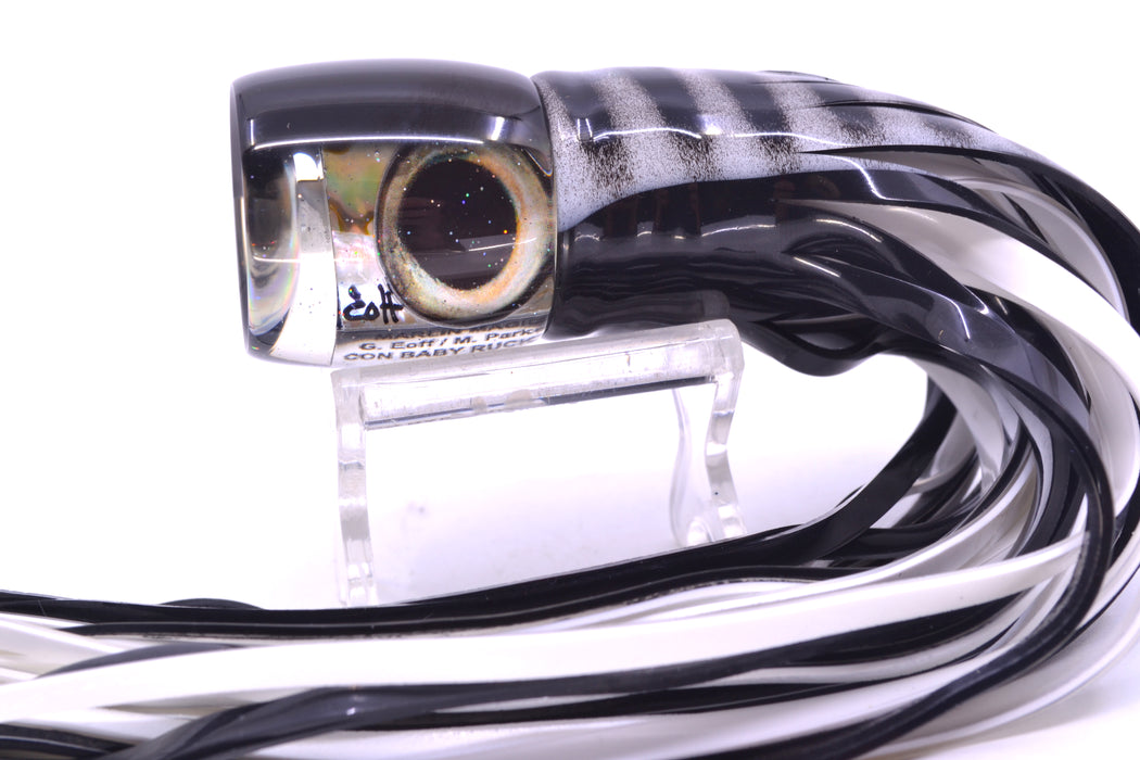 Marlin Magic White Abalone Black Back Taxi Eyes Concave Baby Ruckus 9" 5oz Skirted