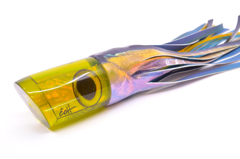 Marlin Magic Lures Green/Gold Awabi Taxi Eyes Henry 12" 9.8oz ALV Vinyl Yellowfin