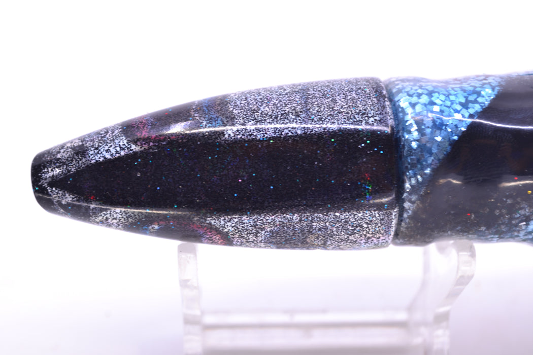 Aloha Lures Silver Rainbow Black Back Super Ninja 9" 6oz Skirted Evil GZE