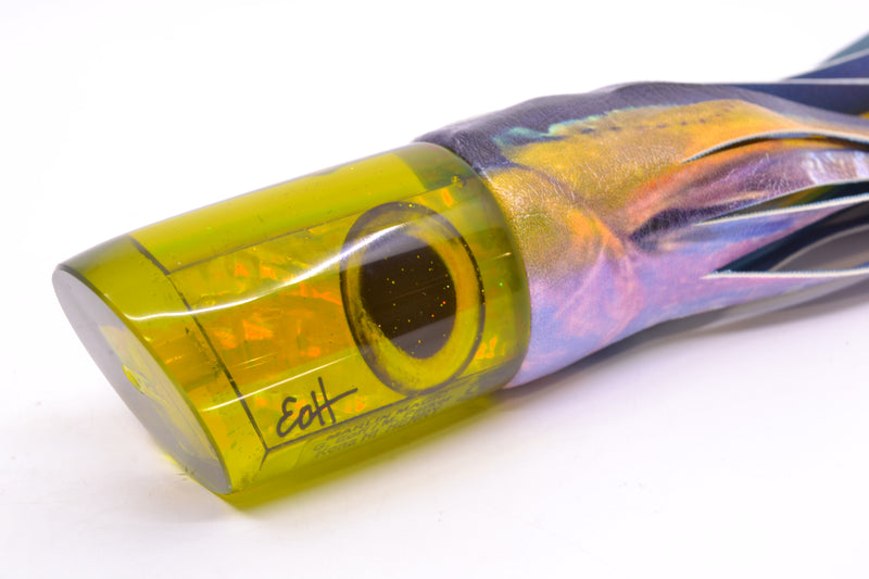 Marlin Magic Lures Green/Gold Awabi Taxi Eyes Henry 12" 9.8oz ALV Vinyl Yellowfin