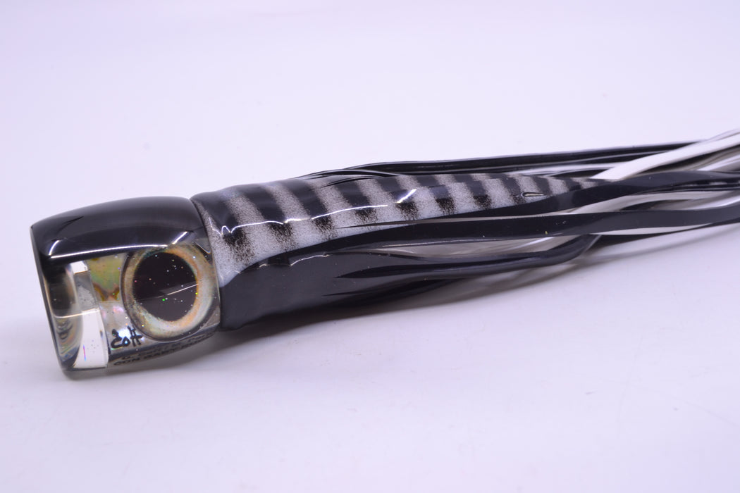 Marlin Magic White Abalone Black Back Taxi Eyes Concave Baby Ruckus 9" 5oz Skirted