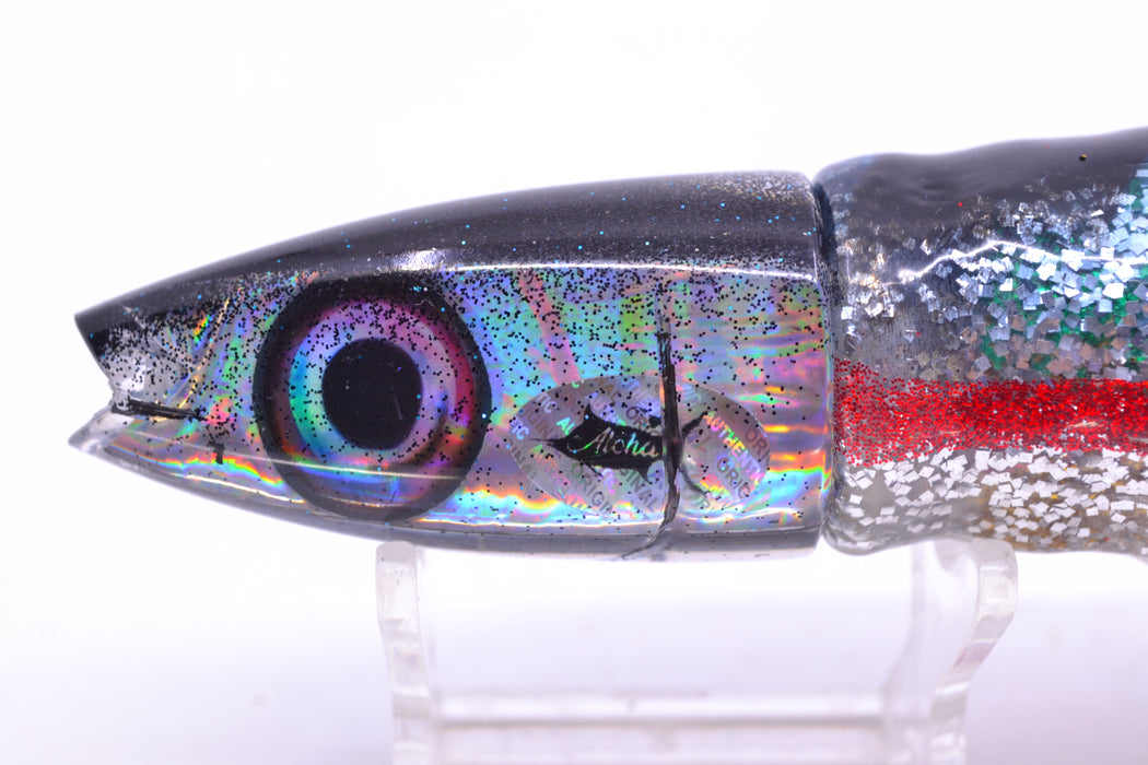 Aloha Lures Silver Rainbow Black Back Super Ninja 9" 6oz Skirted Evil GZE