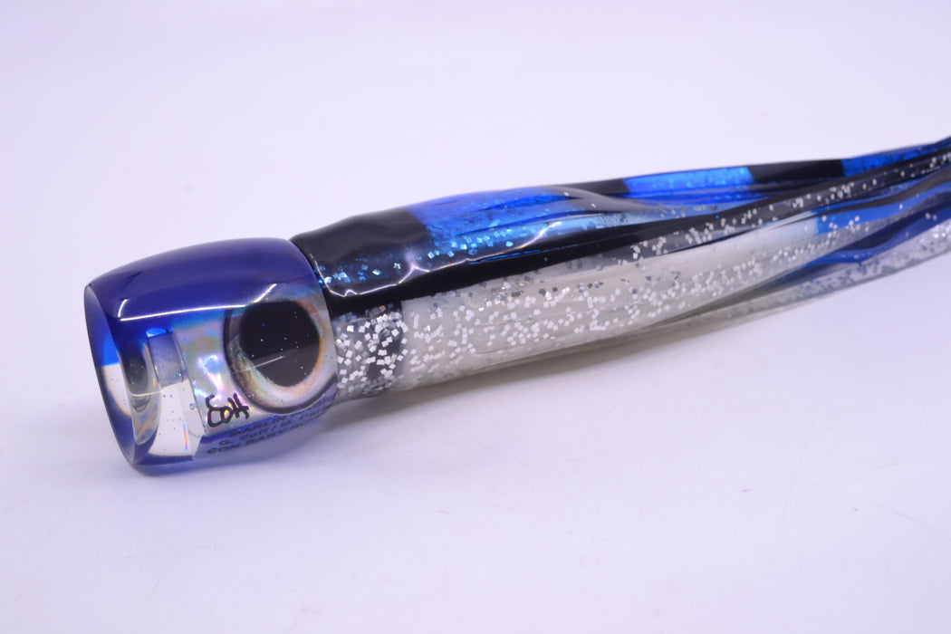 Marlin Magic White Awabi Blue Back Taxi Eyes Concave Baby Ruckus 9" 5oz Skirted