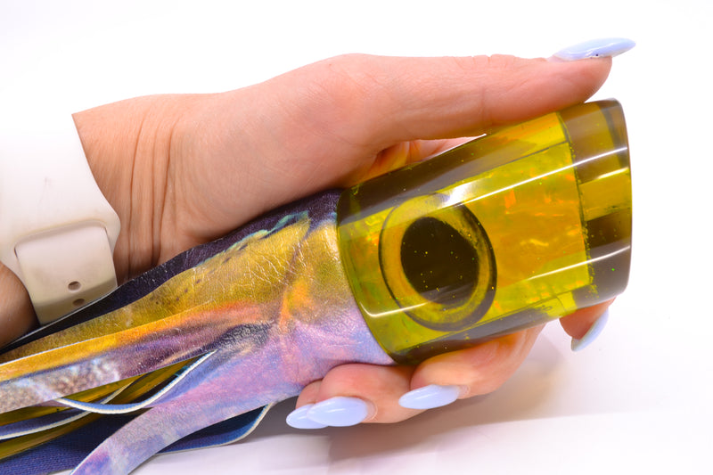 Marlin Magic Lures Green/Gold Awabi Taxi Eyes Henry 12" 9.8oz ALV Vinyl Yellowfin