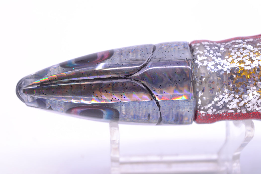 Aloha Lures Silver Rainbow Black Back Super Ninja 9" 6oz Skirted Evil GZE