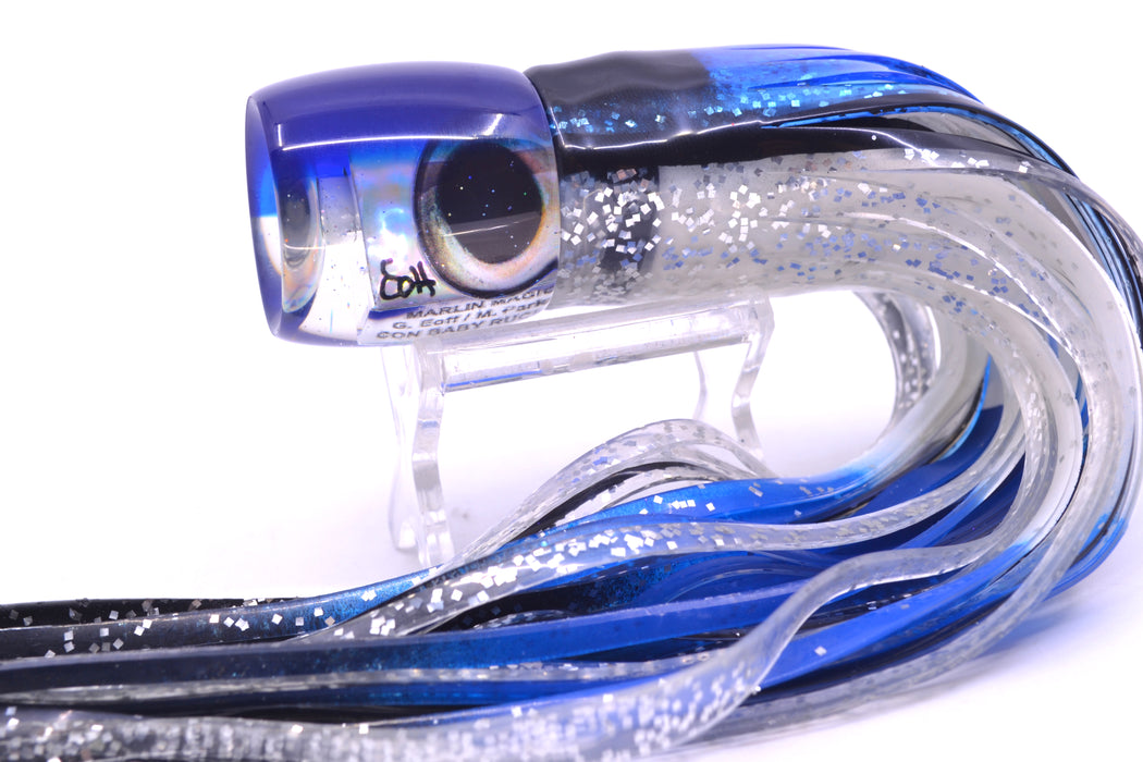 Marlin Magic White Awabi Blue Back Taxi Eyes Concave Baby Ruckus 9" 5oz Skirted