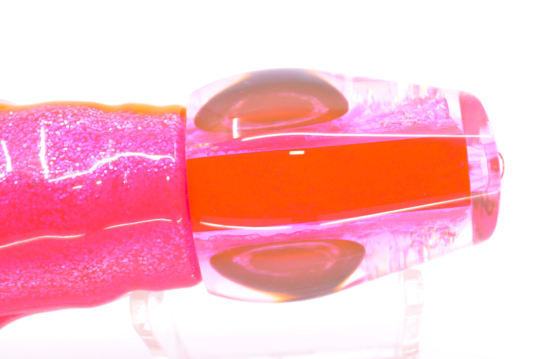 Moyes Lures Pink-Purple Dichro Pink Back Medium Sumo 12" 6.8oz Skirted Pink-Yellow-Silver