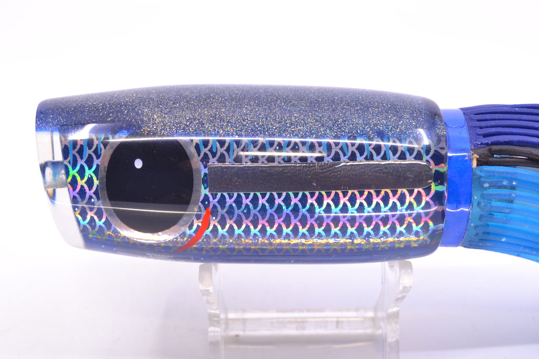 Amaral Lures Blue Pearl Rainbow Scale Silver Bar Blue Back Mamba 15" 9oz