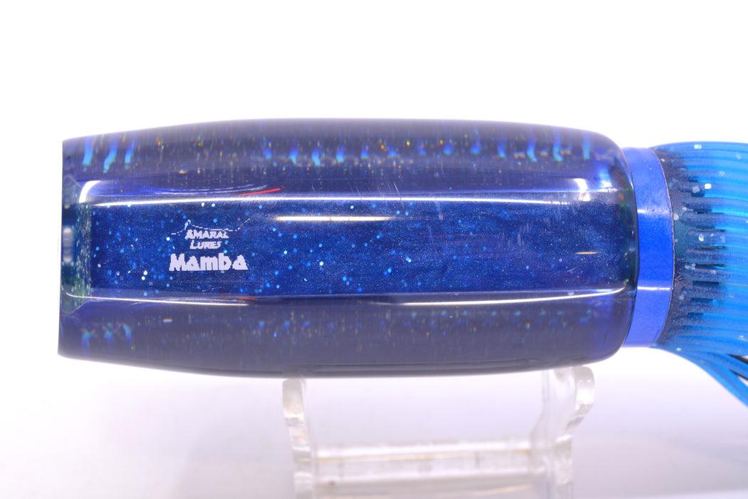 Amaral Lures Blue Pearl Rainbow Scale Silver Bar Blue Back Mamba 15" 9oz