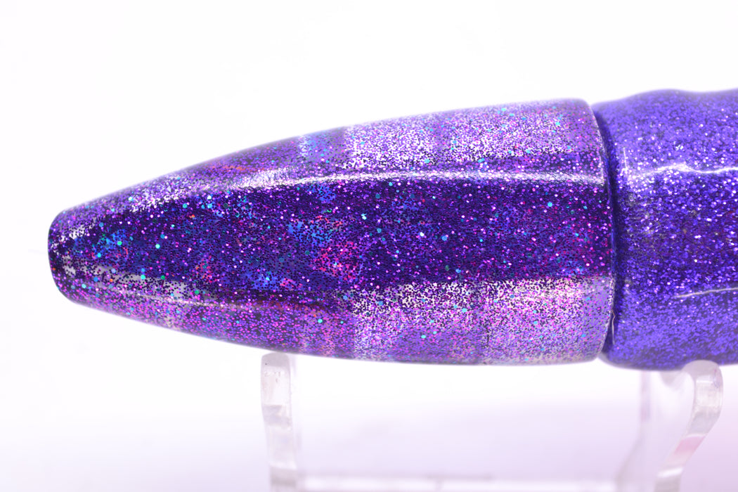 Aloha Lures Silver Rainbow Purple Back Super Ninja 9" 6oz Skirted Purple-Silver/Pink GZE