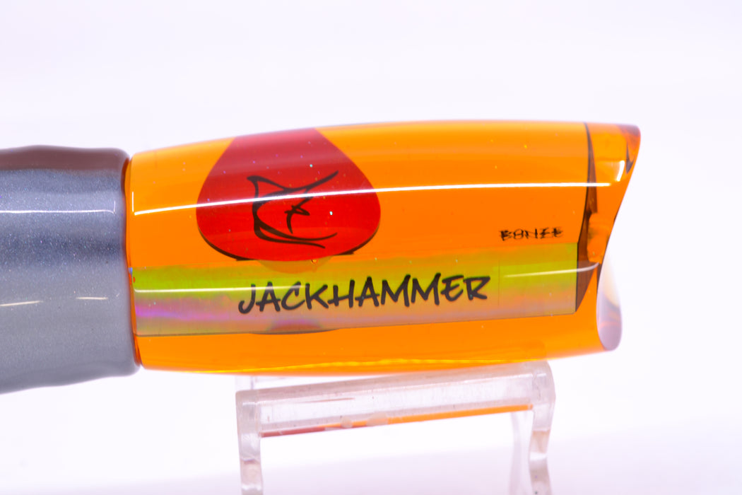 Bonze Lures Amber Mirrored Red Eyes Jackhammer 10" 8.5oz Skirted Root Beer-Silver