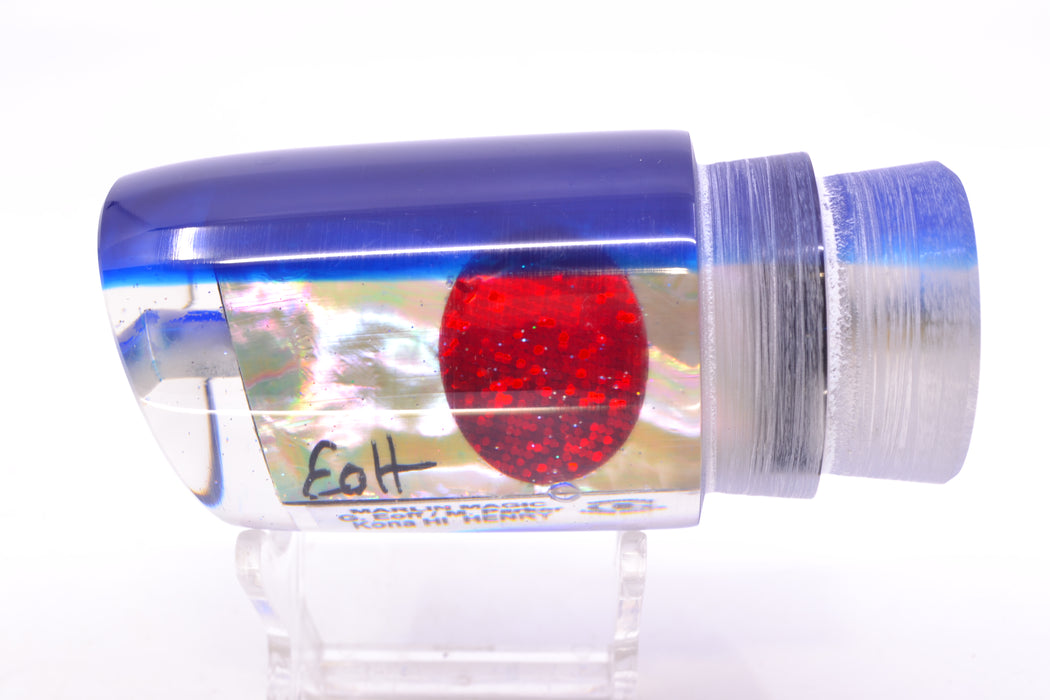 Marlin Magic Lures White Awabi Blue Back Red Eyes Henry 12" 8oz