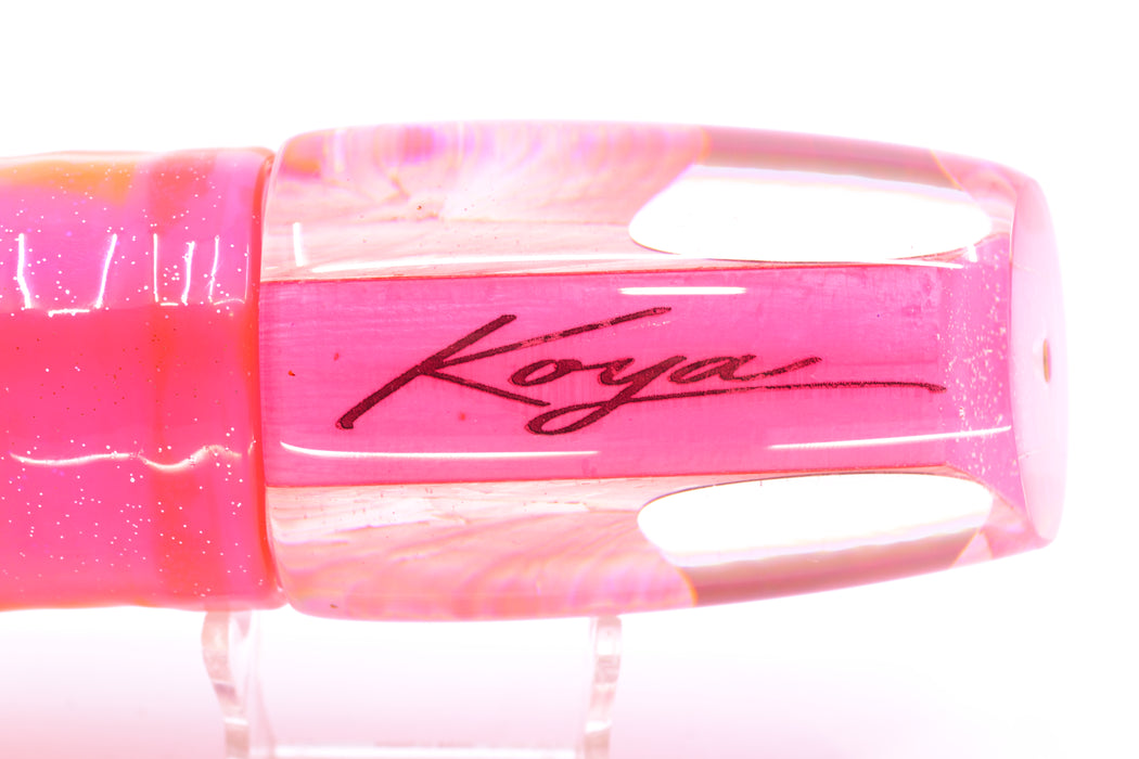 Koya Lures Pink MOP Red Eyes Large Poi Dog 16" 16oz Skirted Purple-Orange-Pink