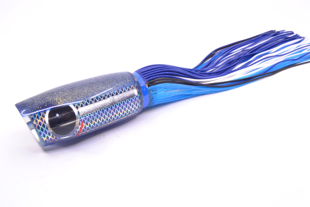 Amaral Lures Blue Pearl Rainbow Scale Silver Bar Blue Back Mamba 15" 9oz