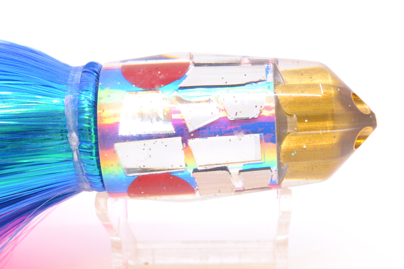 Tanigawa Lures Ice Blue-Pink Cracked Glass American Express 4-H Bullet 9"+ 9oz Strobez